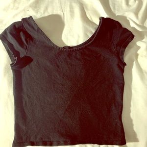 Simple black crop top
